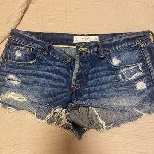 Ambercrombie and Fitch cut off jean shorts